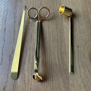 Candle Lover’s Accessory Kit - Gold Tone  - 3 Pieces